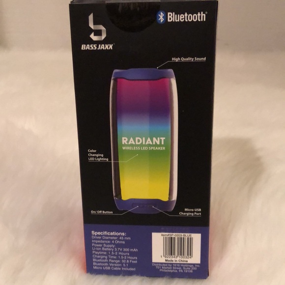 Bluetooth Radiant Color Changing Wireless LED Speaker/NWT - Picture 3 of 6